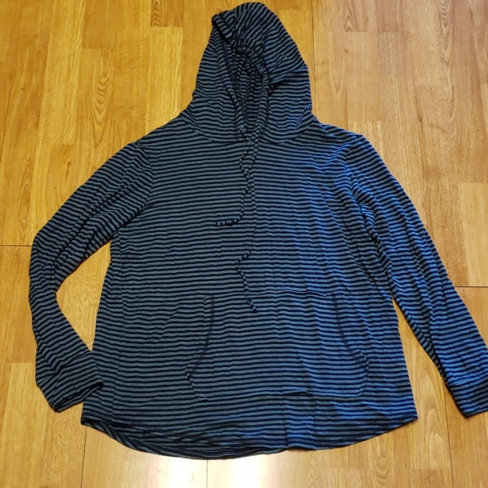 Sunday striped hoodie top sz large